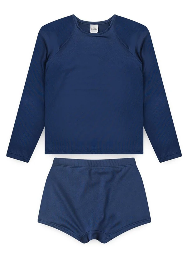 Vida Costeira - Conjunto Moda Praia Uv50+ Azul Escuro 5