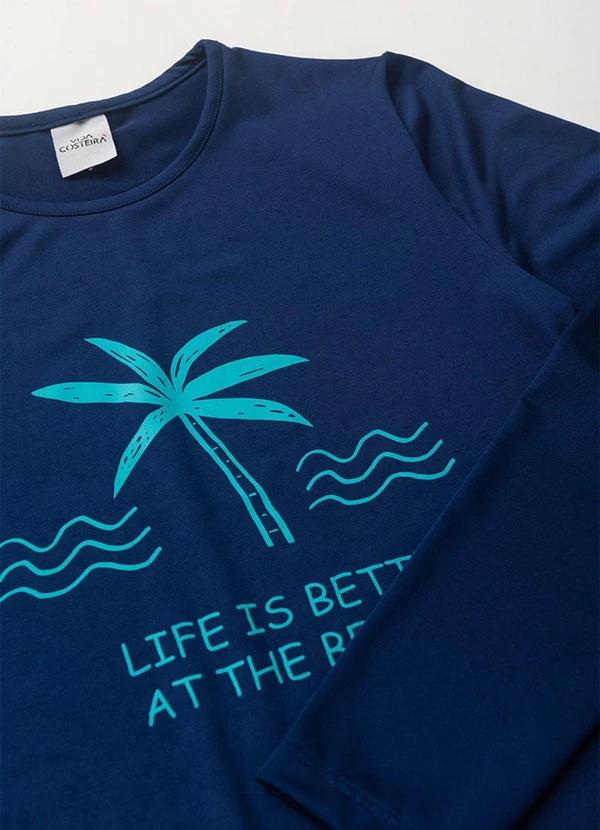 Vida Costeira - Conjunto Moda Praia Uv50+ Azul Escuro 5