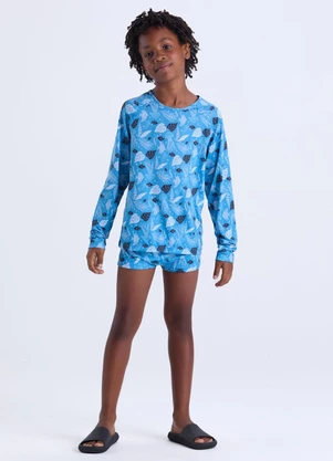 Vida Costeira - Conjunto Moda Praia Uv50+ Azul - VIDA COSTEIRA