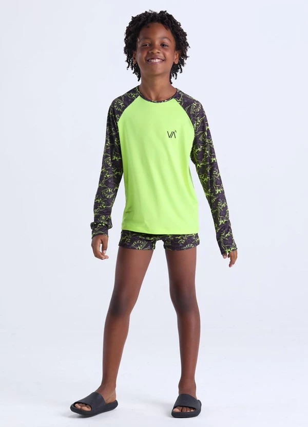 Vida Costeira - Conjunto Moda Praia Uv50+ Infantil Amarelo