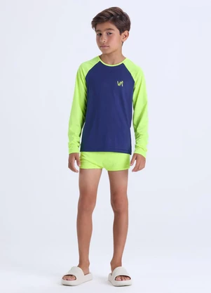 Vida Costeira - Conjunto Moda Praia Uv50+ Infantil  Neon - VIDA COSTEIRA