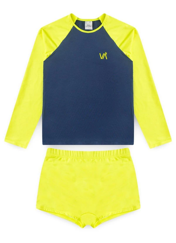 Vida Costeira - Conjunto Moda Praia Uv50+ Infantil Neon 3