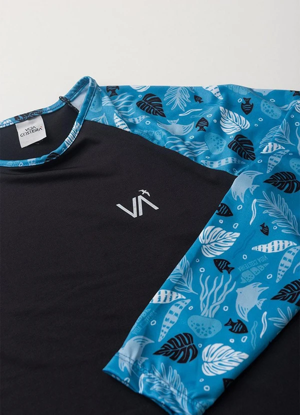 Vida Costeira - Conjunto Moda Praia Uv50+ Masculino  Preto 5