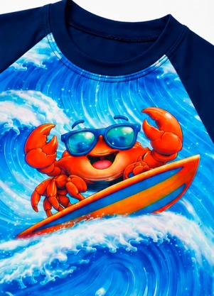 Vida Costeira - Conjunto Praia Bebê Menino Uv50+ Caranguejo Surfis - VIDA COSTEIRA