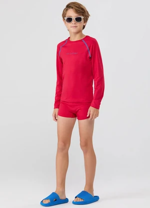 Conjunto Praia Uv50+ Vida Costeira (Vermelho) - VIDA COSTEIRA