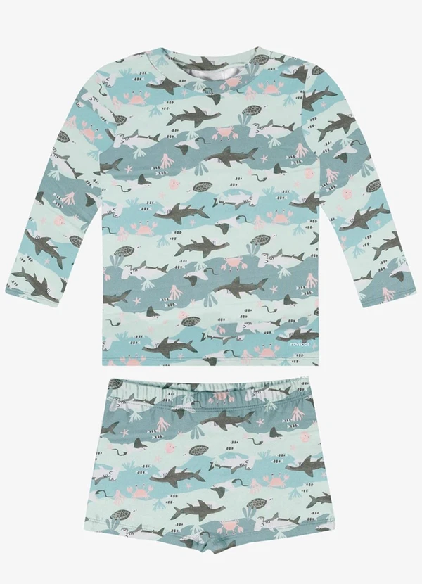 Rovi Kids - Conjunto Verão Menino com Sunga Verde