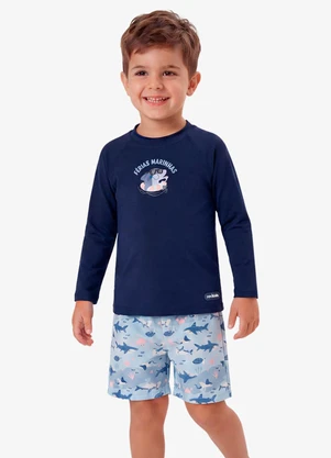Rovi Kids - Conjunto Verão Menino Manga Comprida Azul - ROVI KIDS
