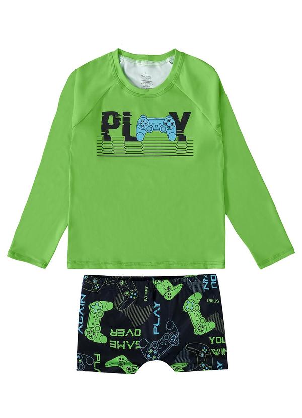 Malwee Kids - Conjunto Verde Gamer Malha Uv50+ Menino 2