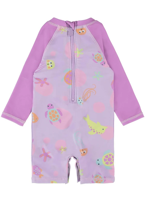 Malwee Kids - Macacão Rosa Animais Marinhos Menino