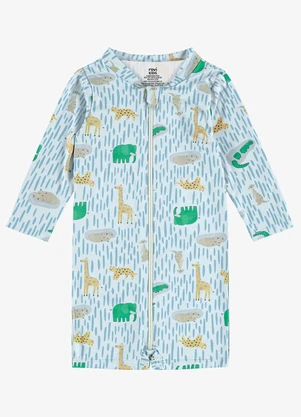 Rovi Kids - Macacão Infantil Estampado Proteção Uv Azul - ROVI KIDS