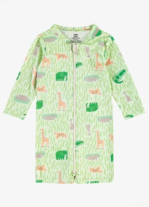 Rovi Kids - Macacão Infantil Estampado Proteção Uv Verde - ROVI KIDS