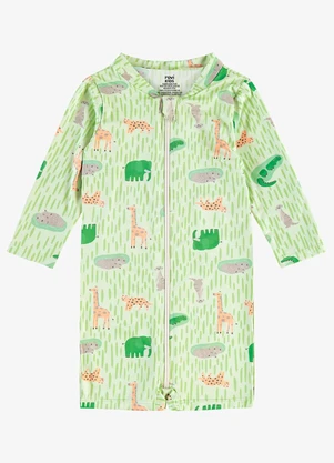 Rovi Kids - Macacão Infantil Estampado Proteção Uv Verde - ROVI KIDS