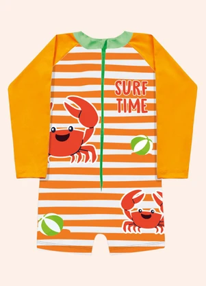 Fakini Kids - Macacao Moda Praia Laranja - FAKINI KIDS