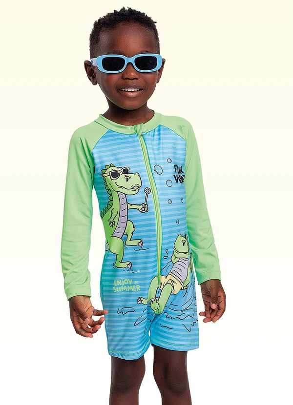 Fakini Kids - Macacão Moda Praia Verde