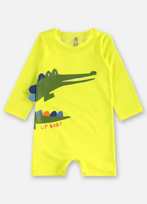 Up Baby - Macaquinho Bebê Menino com Fps +50 Amarelo - UP BABY