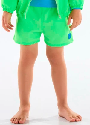 Up Baby - Short Microfibra Infantil Menino Verde - UP BABY