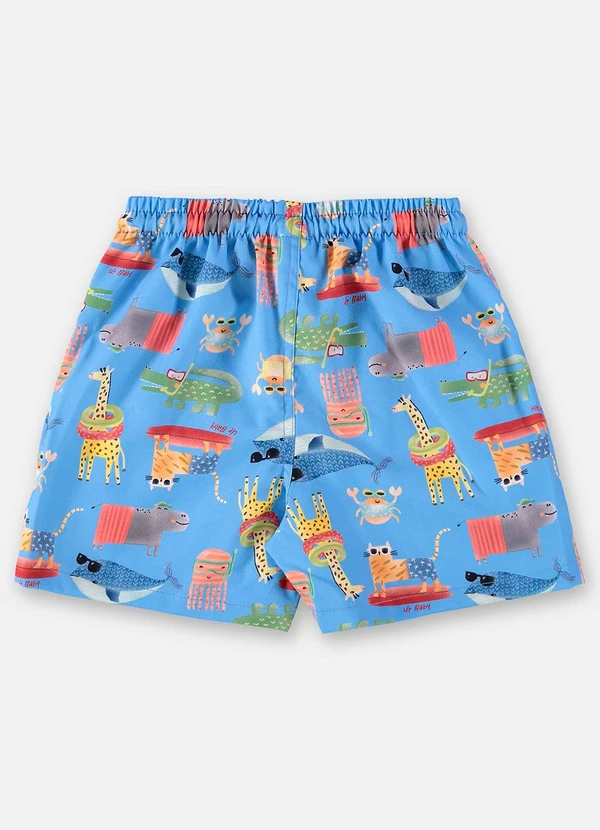 Up Baby - Short para Menino em Microfibra Azul 2