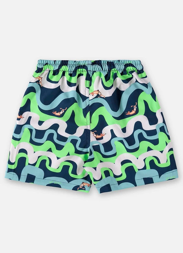 Up Baby - Short para Menino em Microfibra Azul 2