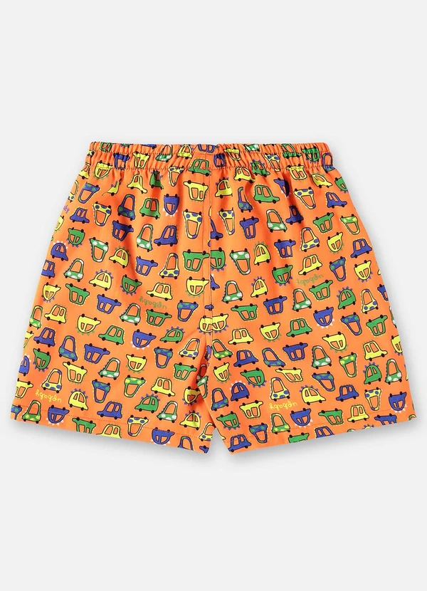 Up Baby - Short para Menino em Microfibra Laranja 2