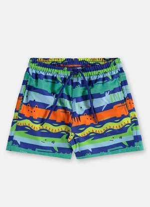 Up Baby - Short Praia Microfibra Forrada Azul - UP BABY