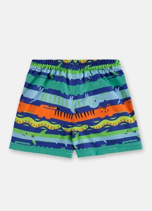 Up Baby - Short Praia Microfibra Forrada Azul - UP BABY