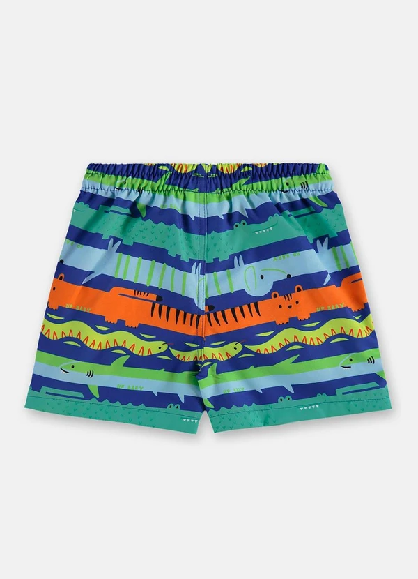 Up Baby - Short Praia Microfibra Forrada Azul 2