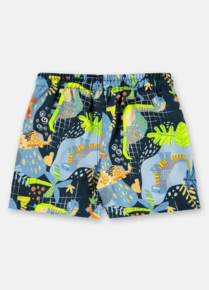 Up Baby - Short Praia Microfibra Forrada Azul - UP BABY