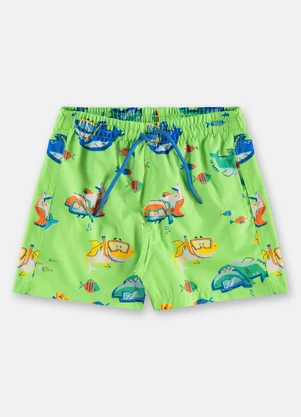 Short Praia Microfibra Forrada Up Baby Verde - UP BABY