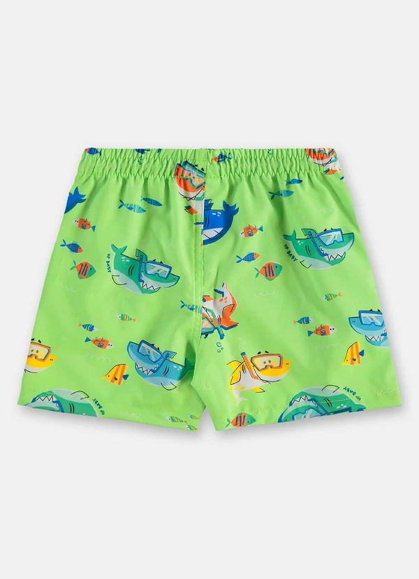 Up Baby - Short Praia Microfibra Forrada Verde 2