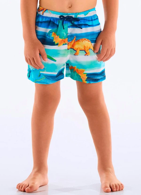 Up Baby - Shorts Infantil Masculino Microfibra Azul