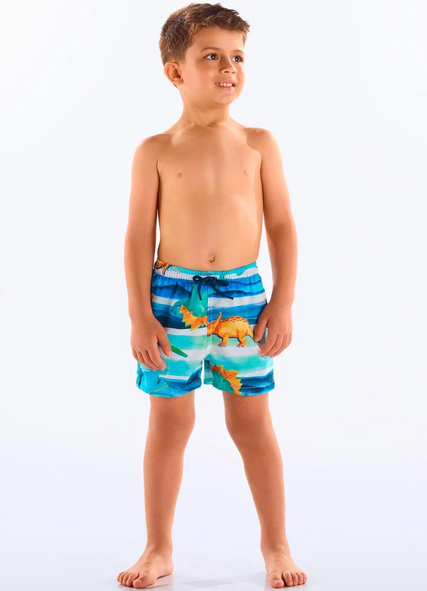 Up Baby - Shorts Infantil Masculino Microfibra Azul 3