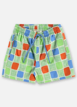 Up Baby - Shorts Infantil Masculino Microfibra Verde - UP BABY