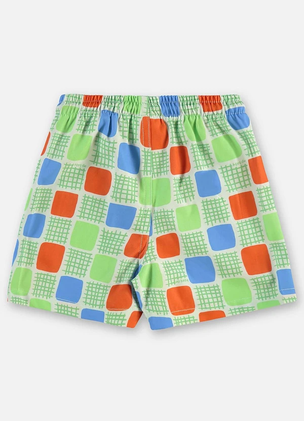 Up Baby - Shorts Infantil Masculino Microfibra Verde 2