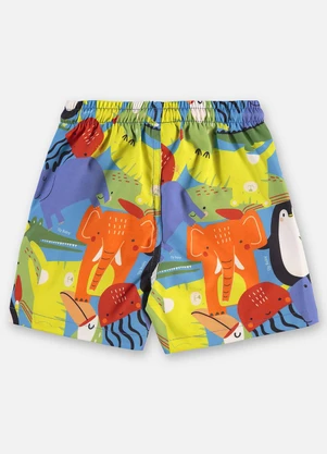 Up Baby - Shorts Infantil Microfibra Azul - UP BABY