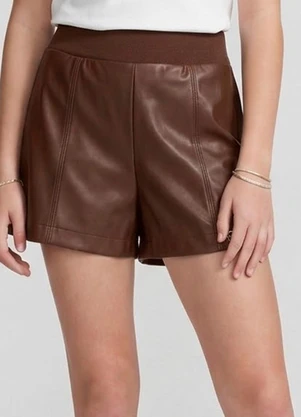 Minty - Shorts Juvenil Ponto Roma Marrom - MINTY