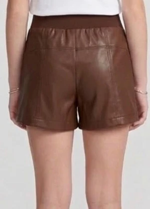 Minty - Shorts Juvenil Ponto Roma Marrom - MINTY