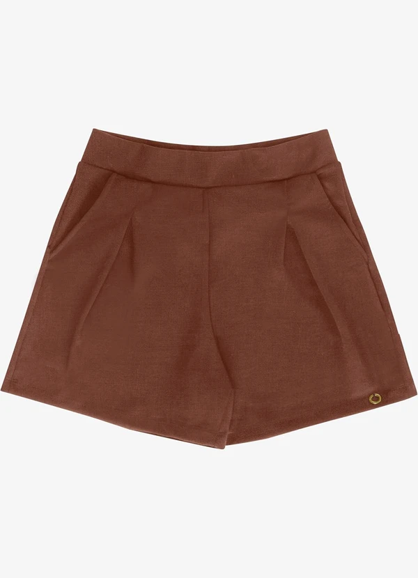 Minty - Shorts Juvenil Ponto Roma Marrom 6