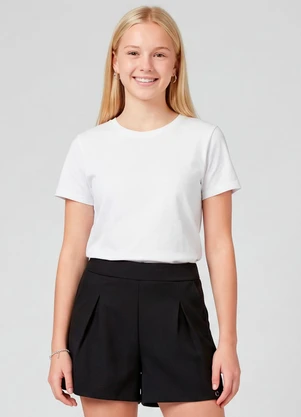 Minty - Shorts Juvenil Ponto Roma Preto - MINTY