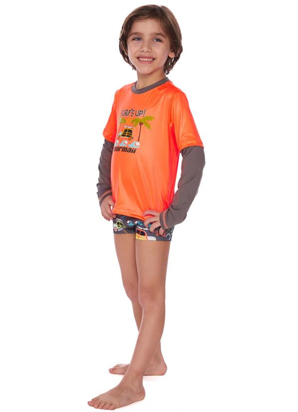 Mormaii - Sunga 4 a 10 Anos Infantil Boxer Cinza