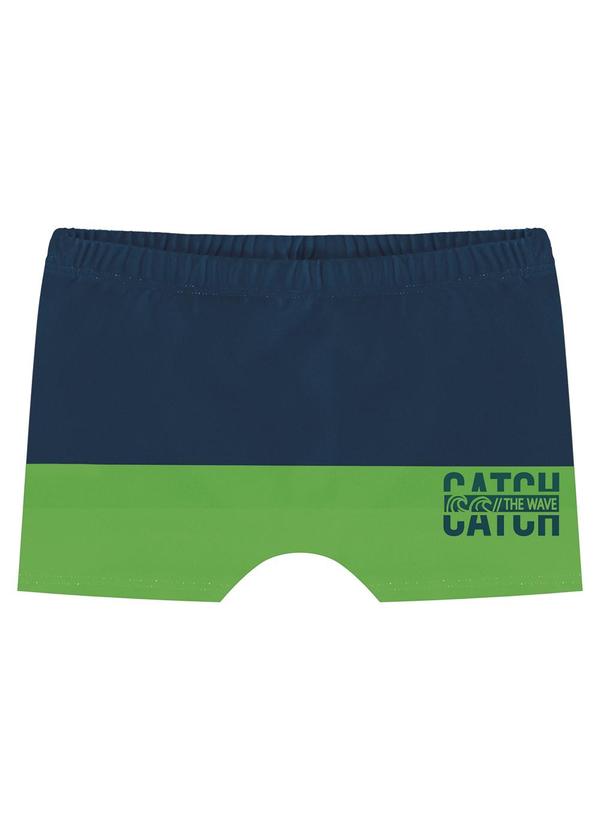 Malwee Kids - Sunga Azul Escuro Boxer Malha Uv