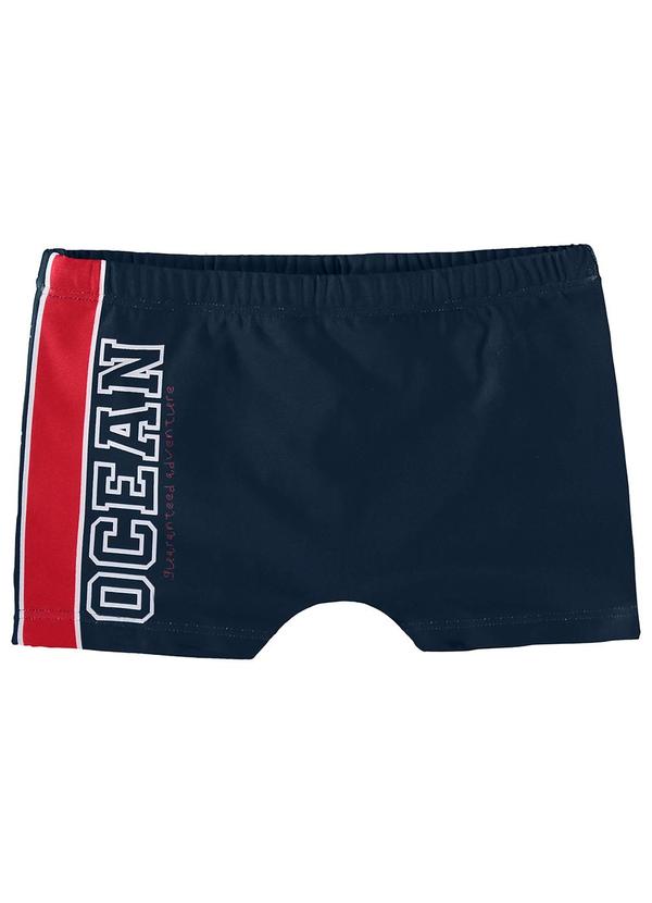 Malwee Kids - Sunga Azul Marinho Boxer Ocean Uv Menino
