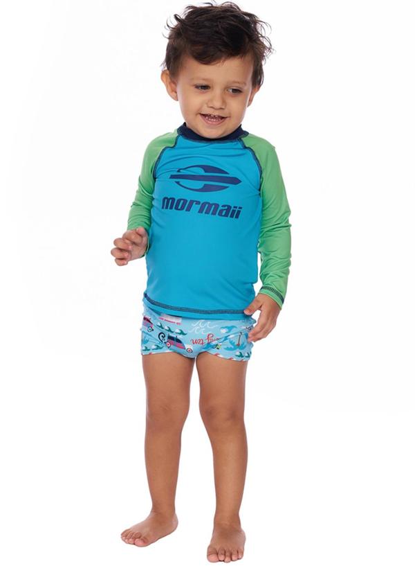 Mormaii - Sunga Bebê Boxer Azul