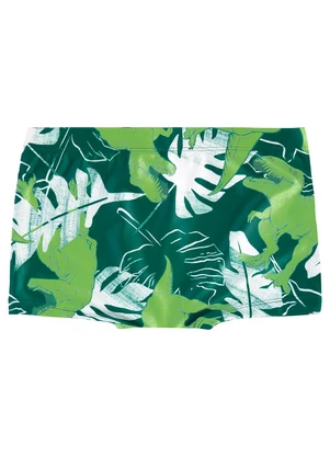 Malwee Kids - Sunga Boxer Folhagens Uv50 Verde - MALWEE KIDS