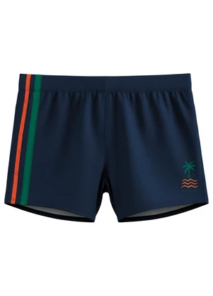 Malwee Kids - Sunga Boxer Ilha Uv Azul Marinho - MALWEE KIDS