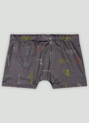 Sunga Boxer Infantil Fps+50 Quimby Cinza - QUIMBY