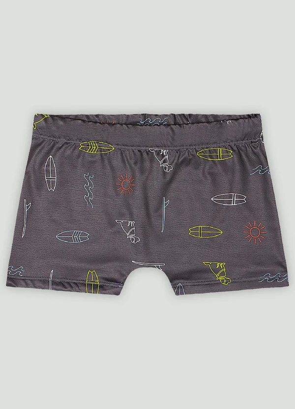 Quimby - Sunga Boxer Infantil Fps+50 Quimby Cinza