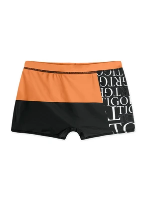 Tigor T Tigre - Sunga Boxer Infantil Masculina Laranja - TIGOR T TIGRE