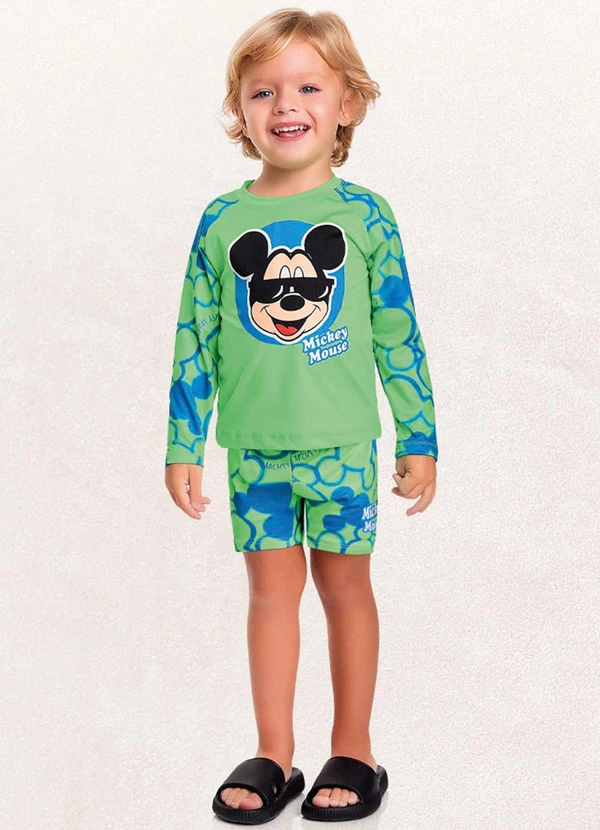 Fakini Kids - Sunga Boxer Mickey Verde 3