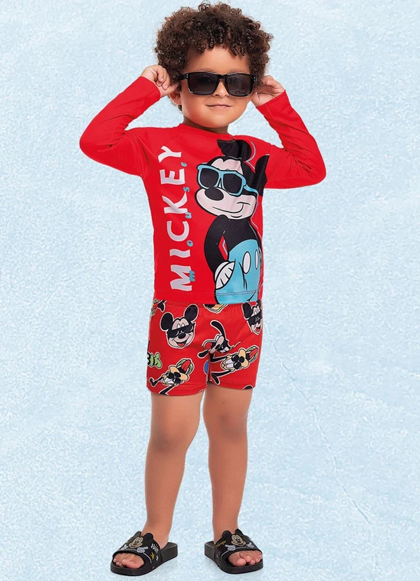 Fakini Kids - Sunga Boxer Mickey Vermelho 3