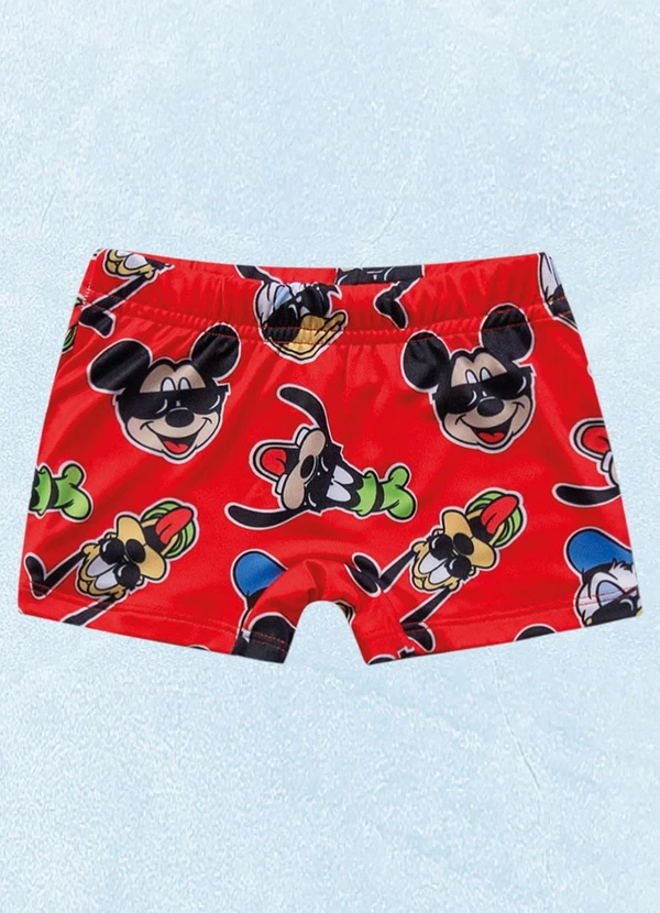 Fakini Kids - Sunga Boxer Mickey Vermelho 5